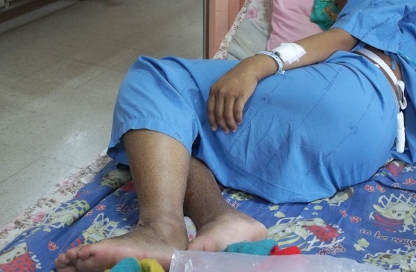Pic 3. Ruen on his hospital bed. Photo: B.K. Seo.