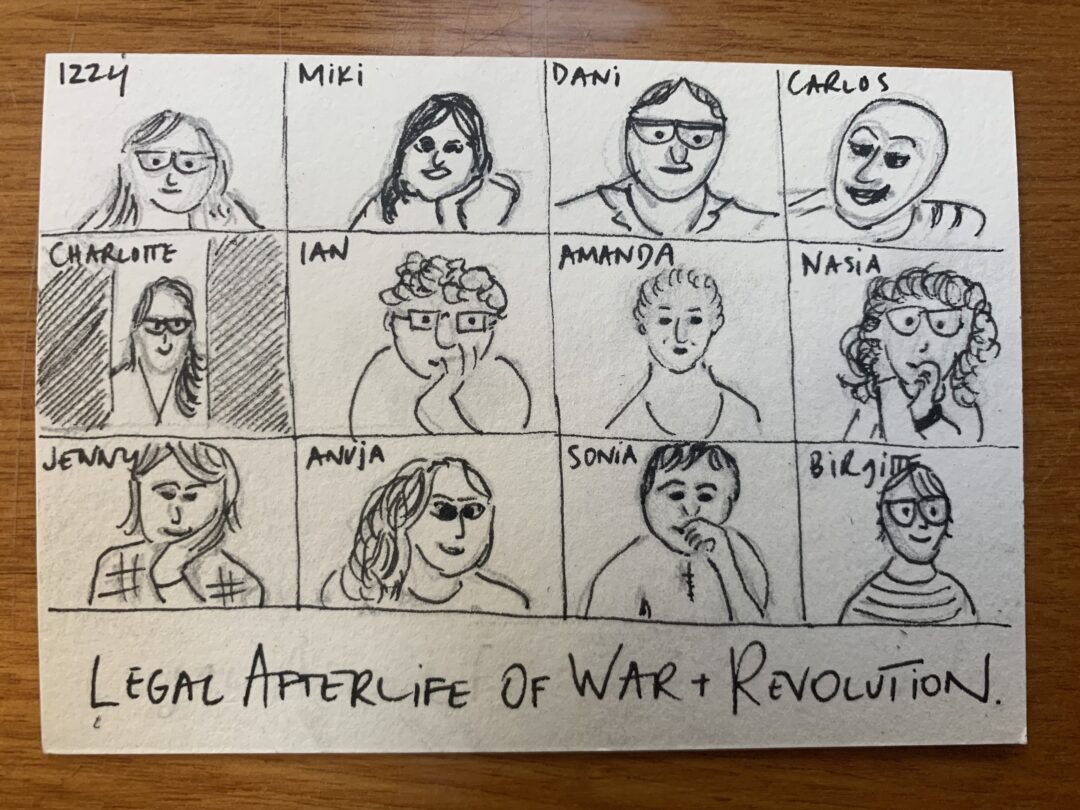 a hand-drawn thank you card